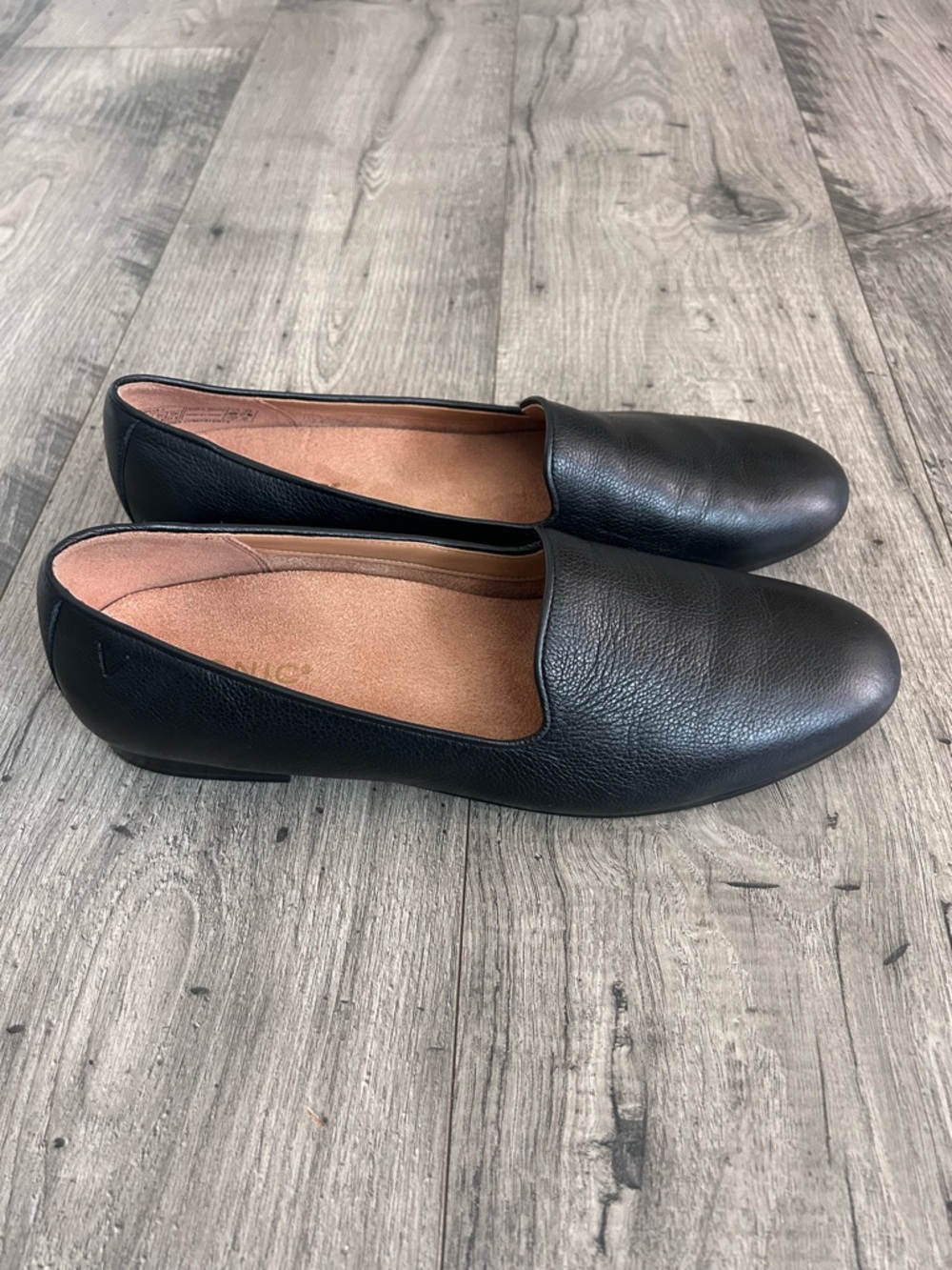 Vionic Willa II Loafers Black Leather Size 9.5